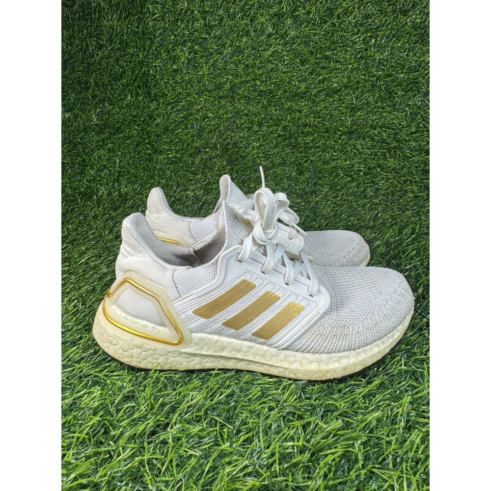 Adidas ULTRABOOST 20 WHITE GOLD Women's  Sz 8 Sneakers Shoes